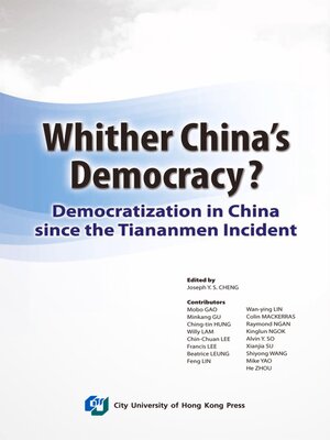 cover image of Whither China's Democracy?